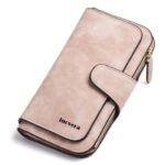 INOVERA (LABEL) Women’s Vegan Leather Tri-fold Fashion Card Coin Holder Long Wallet (KK24)