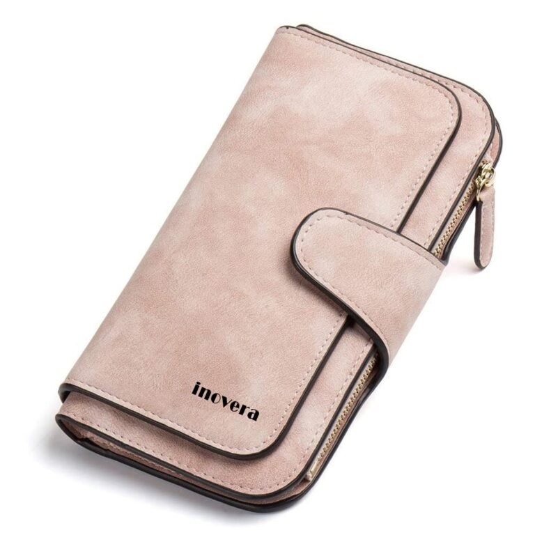 INOVERA (LABEL) Women’s Vegan Leather Tri-fold Fashion Card Coin Holder Long Wallet (KK24)