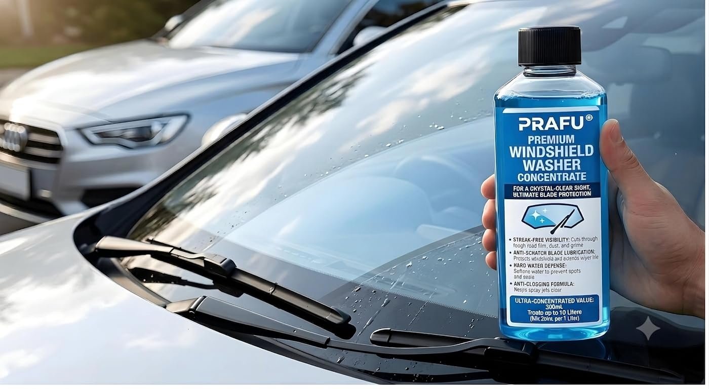 200mL Windshield Washer Fluid for Car – Car Windshield Cleaner Liquid in Concentrate Form (20mL Enough for 1L Tank) – Get A Streak Free Finish with Our Car Wiper Liquid