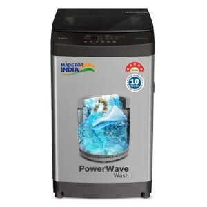 Bosch 7 kg 5 Star Fully Automatic Top Load Washing Machine,PowerWave Wash,Inbuilt Dual Lint Filter, Stainless Steel VarioDrum with 5 fin Pulsator, Water Save, Flex Drain, Dark Grey (WOE70AH0IN)