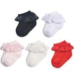 Epeius Baby-Girls Eyelet Frilly Lace Socks,Newborn/Infant/Toddler/Little Girls (Pack of 2/3/4/6)