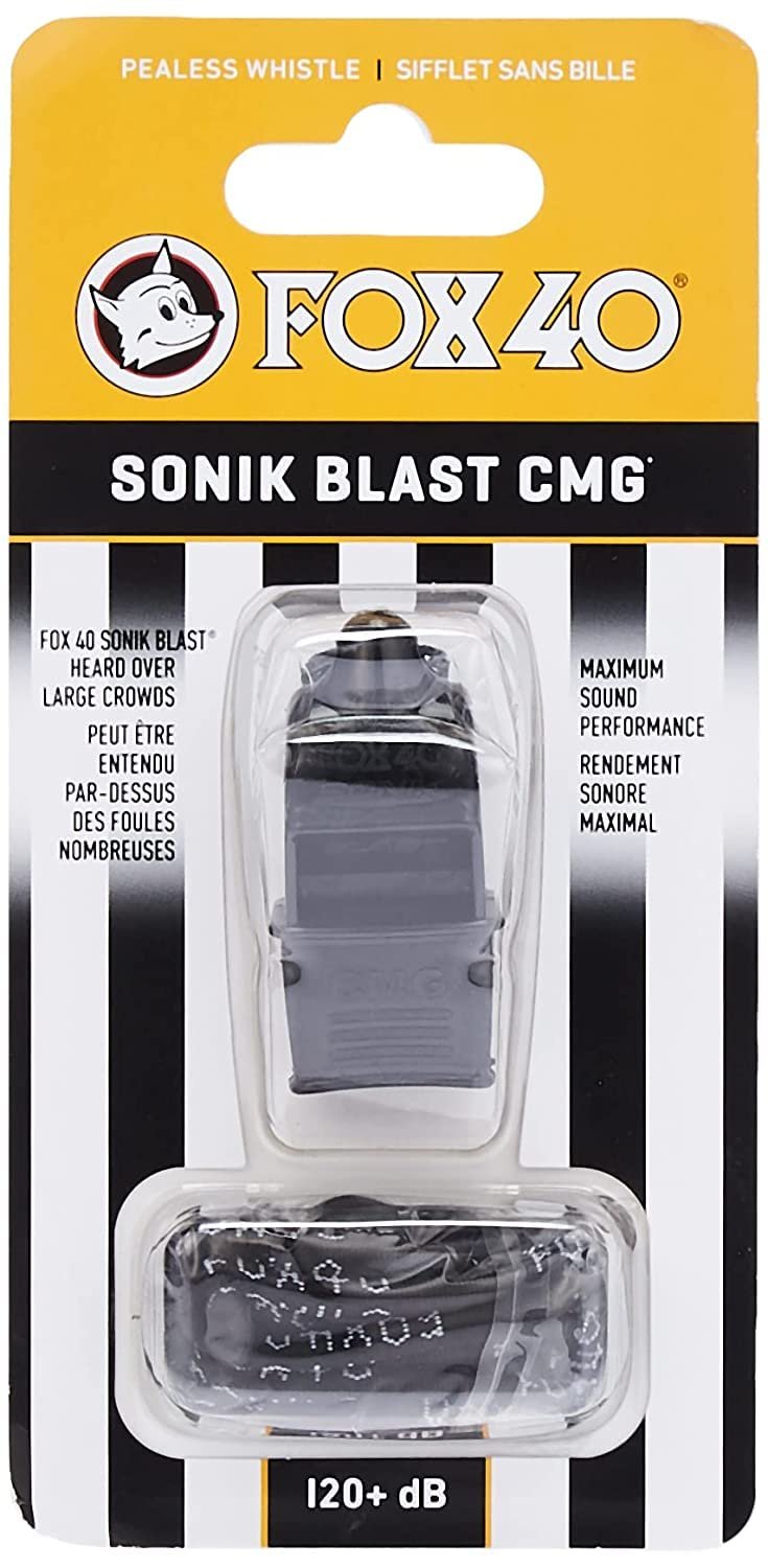 FOX 40 Sonic Blast Cmg Official Plastic with Lanyard (Black)