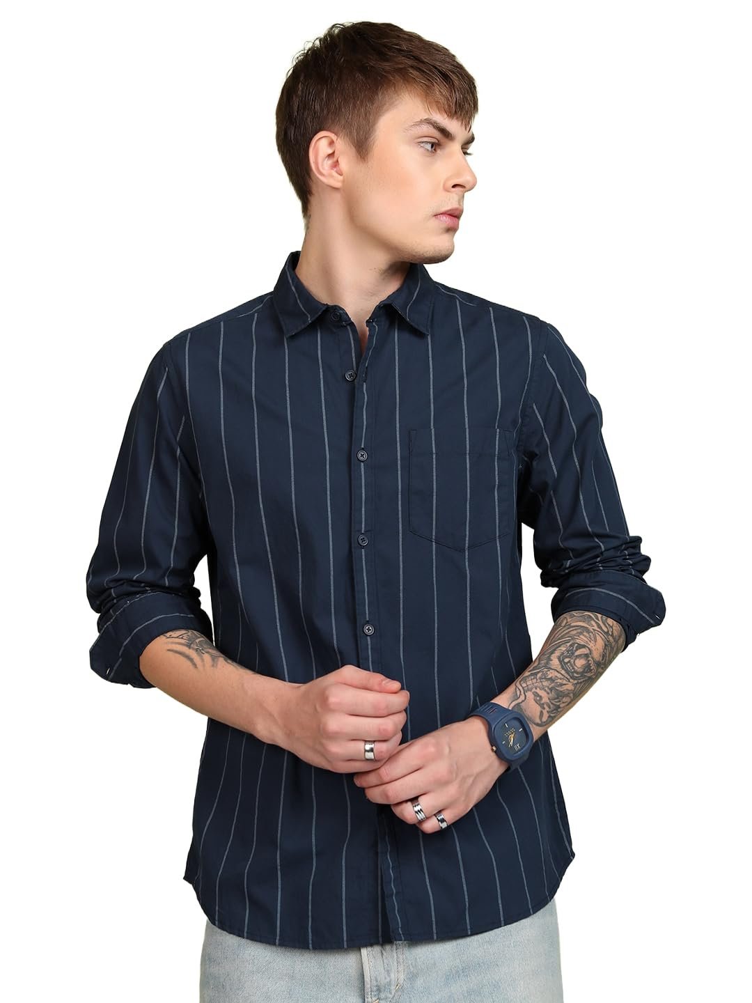 Highlander Cotton Men Shirt, Regular Fit