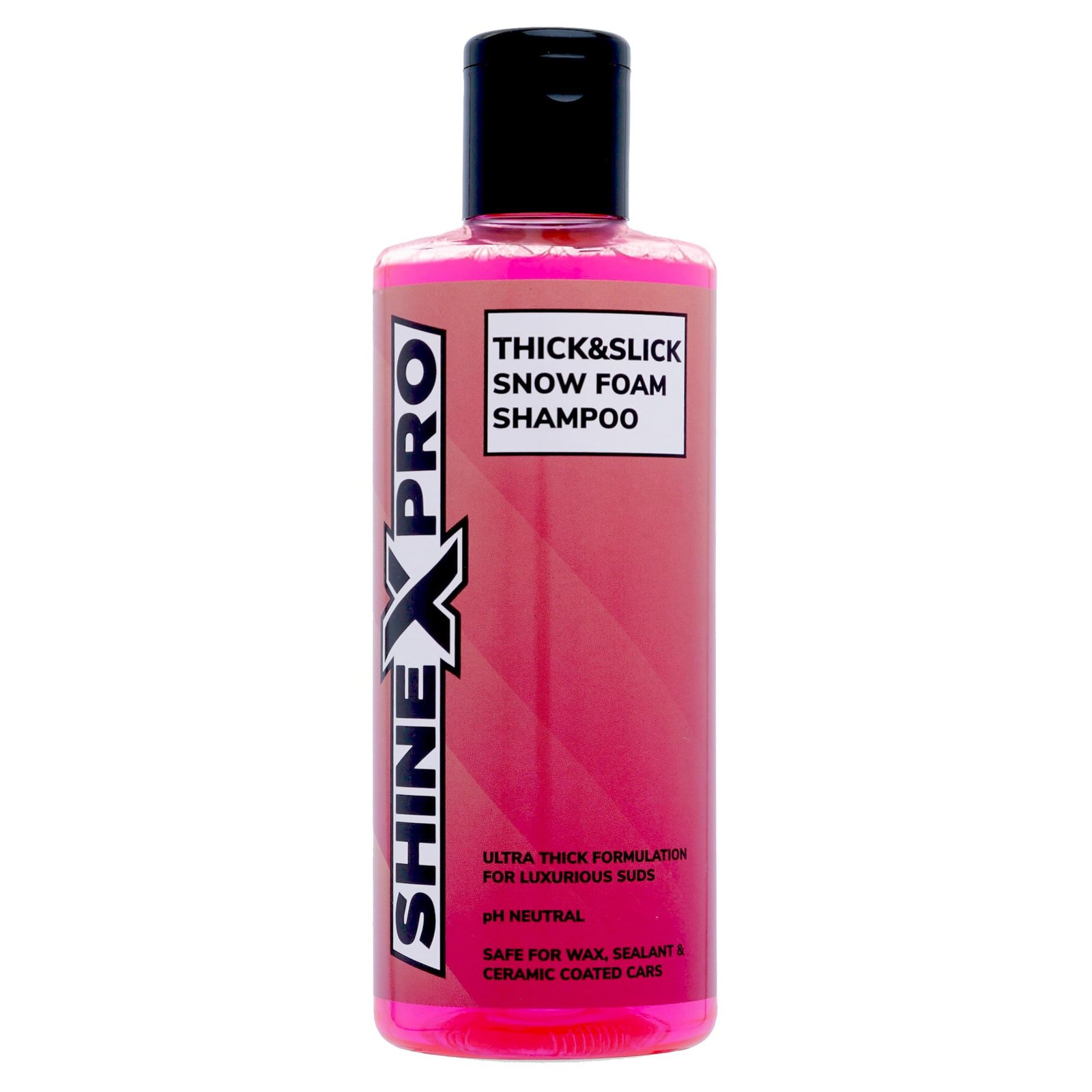 ShineXPro 300mL SuperThick Car Wash Shampoo Concentrate – pH Neutral, Thick Suds – Thick&Slick Snow Car Foam Shampoo That Works With Both Bucket Wash And Foam Cannon (300 mL)