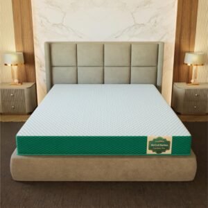 SleepyHug AirCell Ortho Dual Comfort Plus 6 Inch Mattress |Reversible Hard & Soft | 2 Side |7 Years Warranty | Back Pain Relief| Orthopedic | Double Bed Size White & Teal (LxWxH -75x48x6 Inch)
