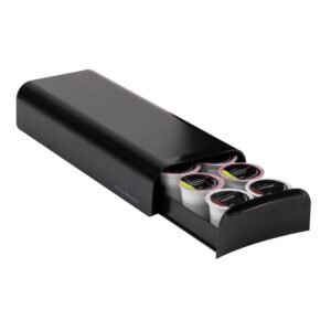 (Black) – NOW in UK Mind Reader ‘Slim’ for 16 Nespresso Capsules, 12 K-Cups, 14 CBTL/Verismo Pods, Black Coffee Pod Storage Drawer