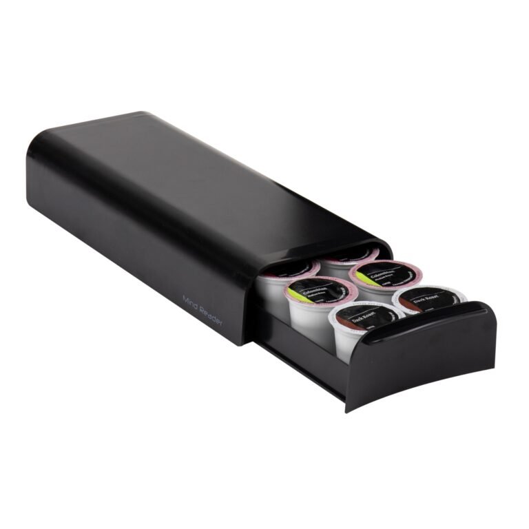 (Black) – NOW in UK Mind Reader ‘Slim’ for 16 Nespresso Capsules, 12 K-Cups, 14 CBTL/Verismo Pods, Black Coffee Pod Storage Drawer