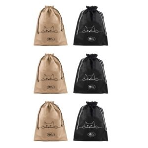 Lify Synthetic Shoe Bags (Set of 6) (Multicolored)