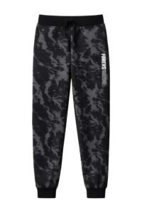 Alan Jones Clothing Boy’s Slim Fit Mid Rise Patterned Cotton Joggers Track Pant