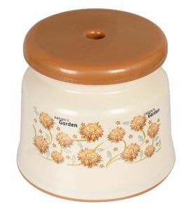 Kuber Industries Bathroom Stool|Plastic Stool for Bathroom|Anti-Slip with Strong Bearing|Solid Surface & Unbreakable Material|Cream, 24 Cm, 23 cm