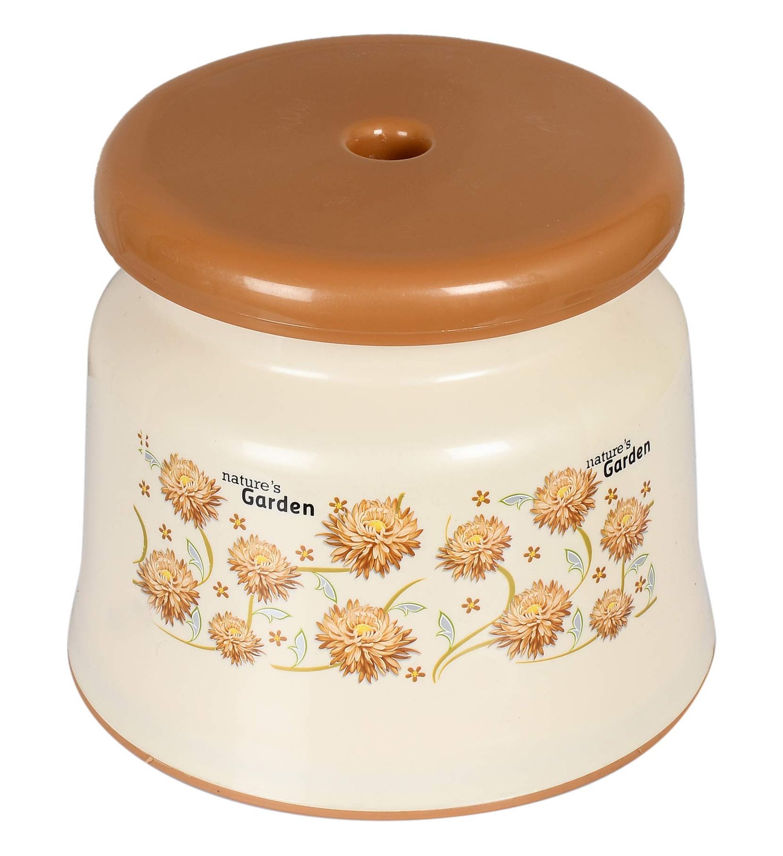 Kuber Industries Bathroom Stool|Plastic Stool for Bathroom|Anti-Slip with Strong Bearing|Solid Surface & Unbreakable Material|Cream, 24 Cm, 23 cm