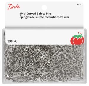 Dritz Quilting 3032 Curved Basting Pins Bonus Pack, Size 1, 300 Count