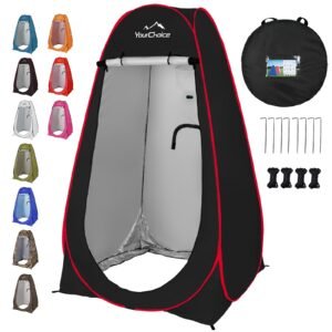 Your Choice Pop-Up Shower Tent, 47.2W x74.8 H Changing Tent – Black