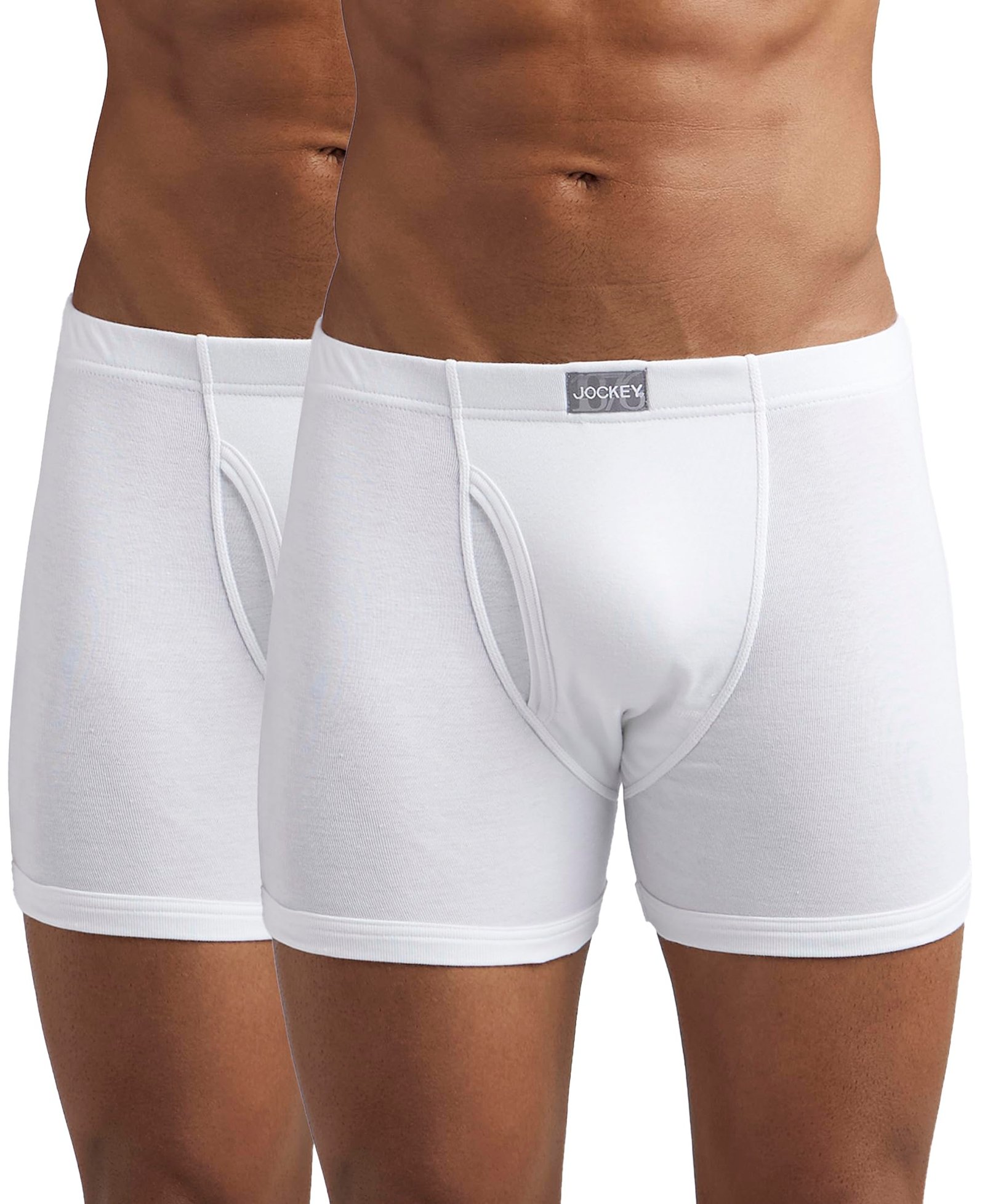 Jockey 8008 Men Super Combed Cotton Solid Long Trunk Boxer Brief(Pack of 2)