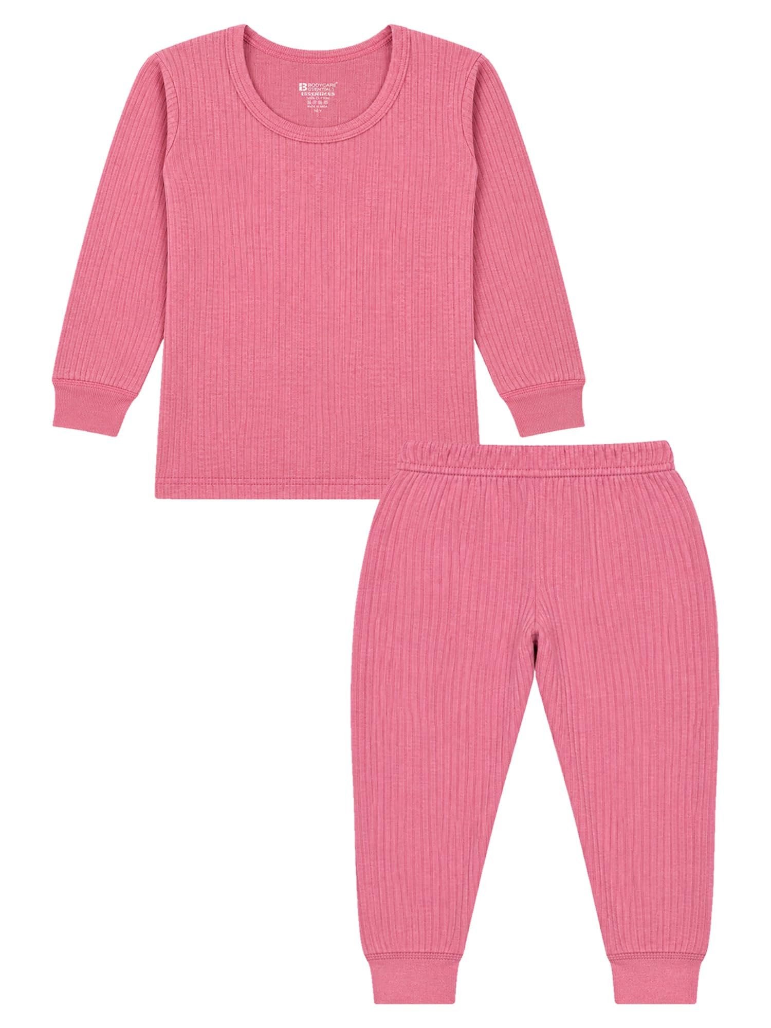 Bodycare Insider Anti-Bacterial Solid Kids Thermal Top & Bottom Unisex Set