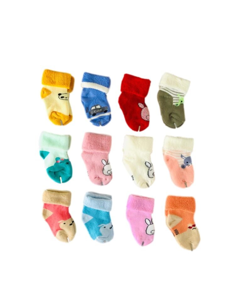 Baby Boys Ankle Length Organic Cotton Socks For New Born Baby For 0-12 Months (Mixed Colour), Multicolor