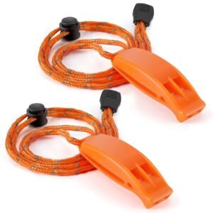 Emergency Whistle, Super Loud Safety Whistle with Lanyard, Ideal for Kayaking, Boating, Swimming, Water Survival, Hiking, Camping, Climbing