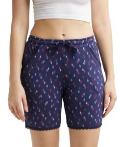 Jockey RX10 Women Micro Modal Cotton Relaxed Fit Printed Shorts