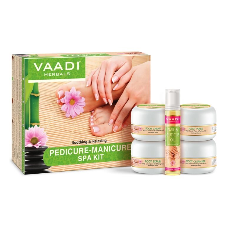 Vaadi Herbals Soothing And Refreshing Pedicure Manicure Spa Kit, 135g