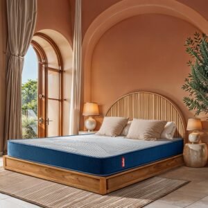 Duroflex LiveIn Duropedic – Doctor Recommended Orthopedic High Resilient, Memory Foam Double Bed Mattress, Roll Pack 5 Inch Double Size Medium Firm Mattress With Luxury Anti Microbial Fabric (72x48x5)