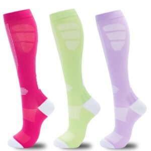fenglaoda 8 Pairs Compression Socks for Men & Women 20-30 mmHg Knee High Nurse Pregnant Running Medical and Travel Athletic