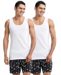 Jockey 8816 Men Super Combed Cotton Round Neck Sleeveless Vest (Pack of 2)