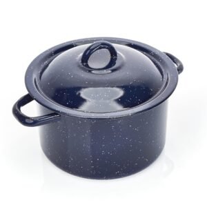 IMUSA, C20666-1063310, Enamel Stock Pot, Blue, 6-Quart