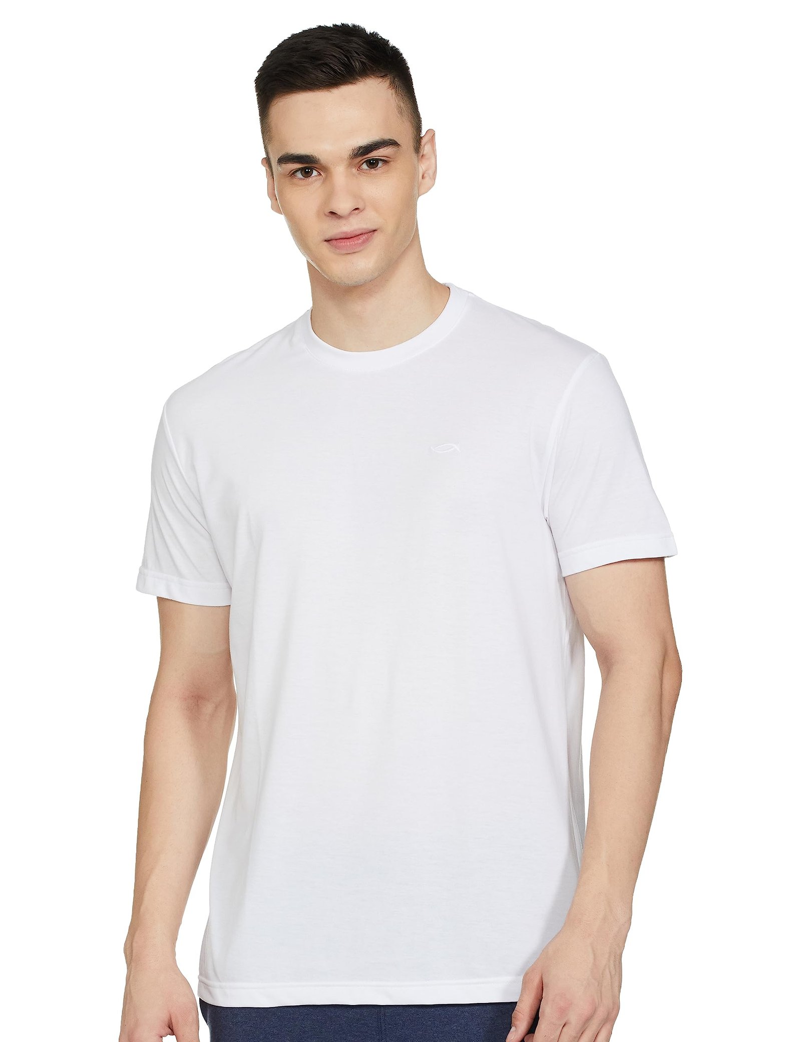 Max Men’s Cotton Regular Fit Half Sleeves Crew Neck Solid Lounge T-Shirt