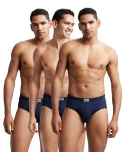Jockey 8035 Men Super Combed Cotton Solid Brief with Ultrasoft Concealed Waistband_(Pack of 3)