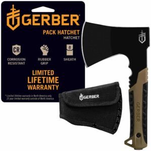 Gerber Pack Hatchet Camping Axe – Coyote Brown Handle/Black Blade [31