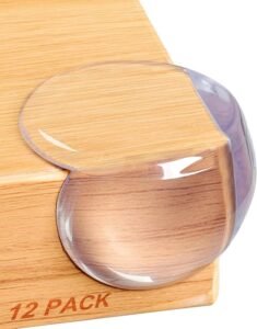 LILBEE Baby Corner Protector – Transparent PVC Edge & Corner Guards for Furniture, Tables & Desks – Soft, Non-Toxic Baby Safety Bumpers – 12 Pack (Clear)