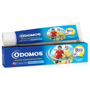 Odomos Non-Sticky Mosquito Repellent Cream With Vitamin E & Almond – 50 Gm, Pack of 1