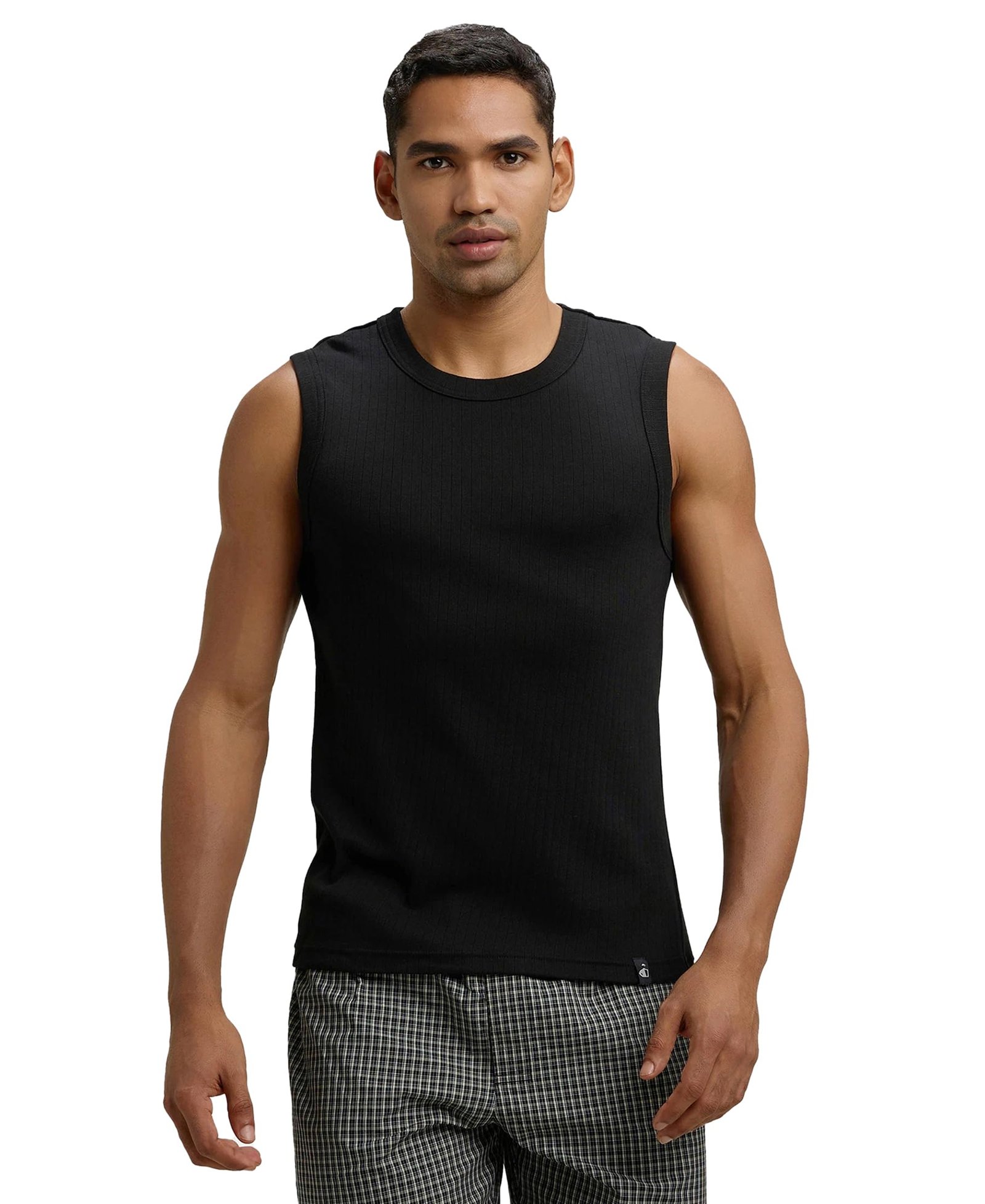 Jockey 9930 Men Super Combed Cotton Rib Solid Round Neck Muscle Vest