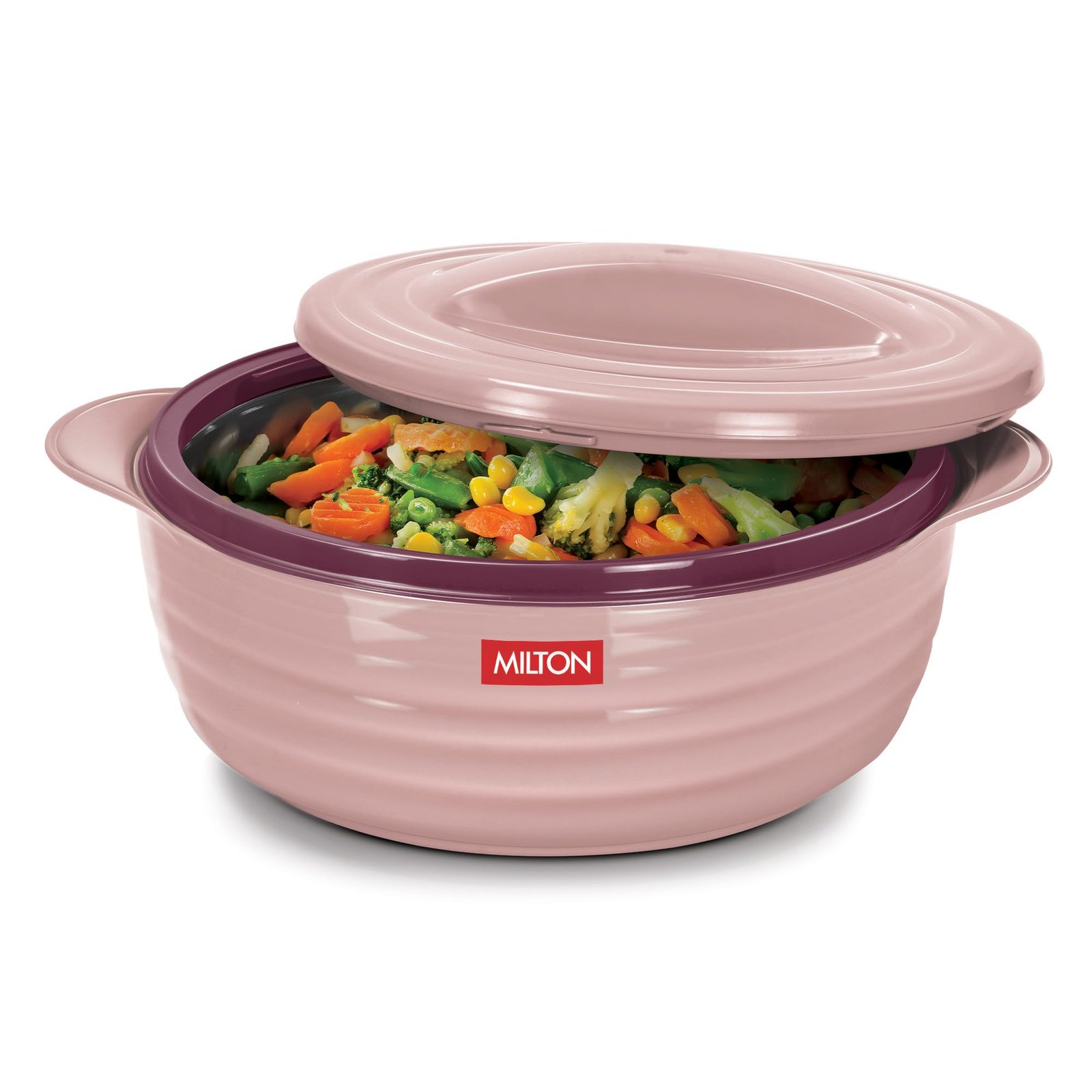 MILTON Aspire 1500 Serving Casserole, Double Walled Inner Stainless Steel, PU Insulated Kitchen Hot Pot, Keeps Food hot & Fresh for Roti, Biryani, 1180 ml, Cherry Pink