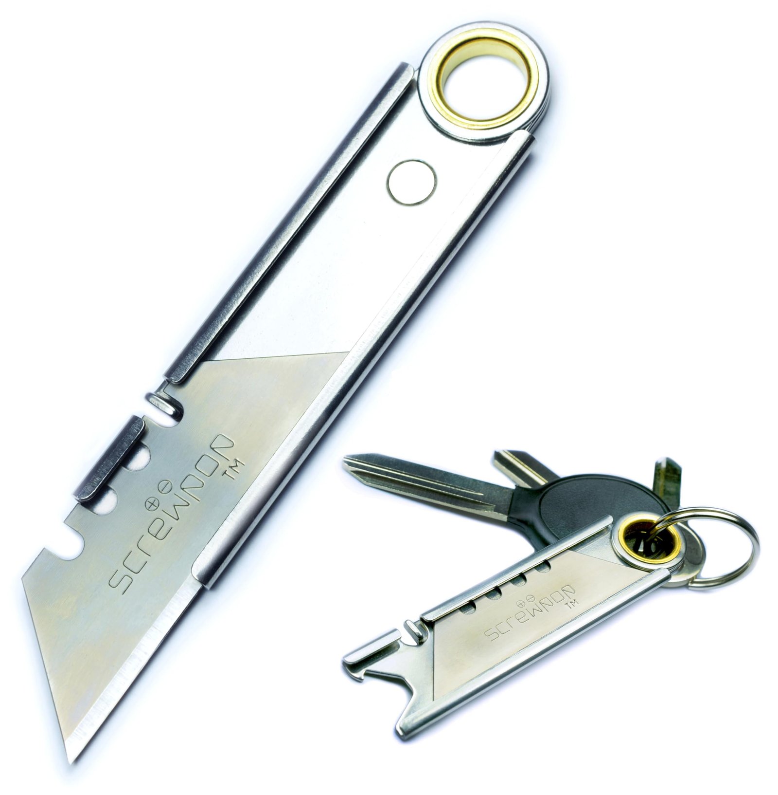 Screwpop Stainless Steel Utility Knife 2.0 Key Chain Multi-tool