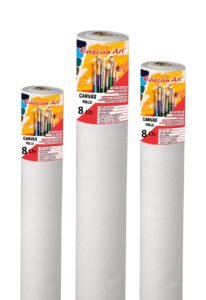 Painting Drawing and Sketch Accessories Primed Painting Canvas Roll 8 Oz (12″ x 5Mtr_White)