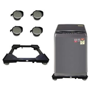 JASDONE ® Heavy Duty Adjustable Top Load Washing Machine Stand Trolley Compatible for LG 6kg, 6.5kg, 7kg, 7.5kg, 8kg,9kg, 10kg Water Proof (Suitable for TOPLOAD Washing Machine only)