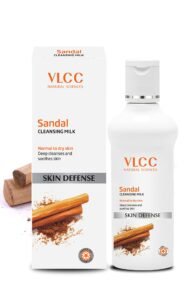 VLCC Sandal Cleansing Milk – 100ml – Deep Cleanses & Soothes Skin. With Sandal, Ashwagandha, Fenugreek & Indian Berberry Extracts, Almond and Olive Oils.