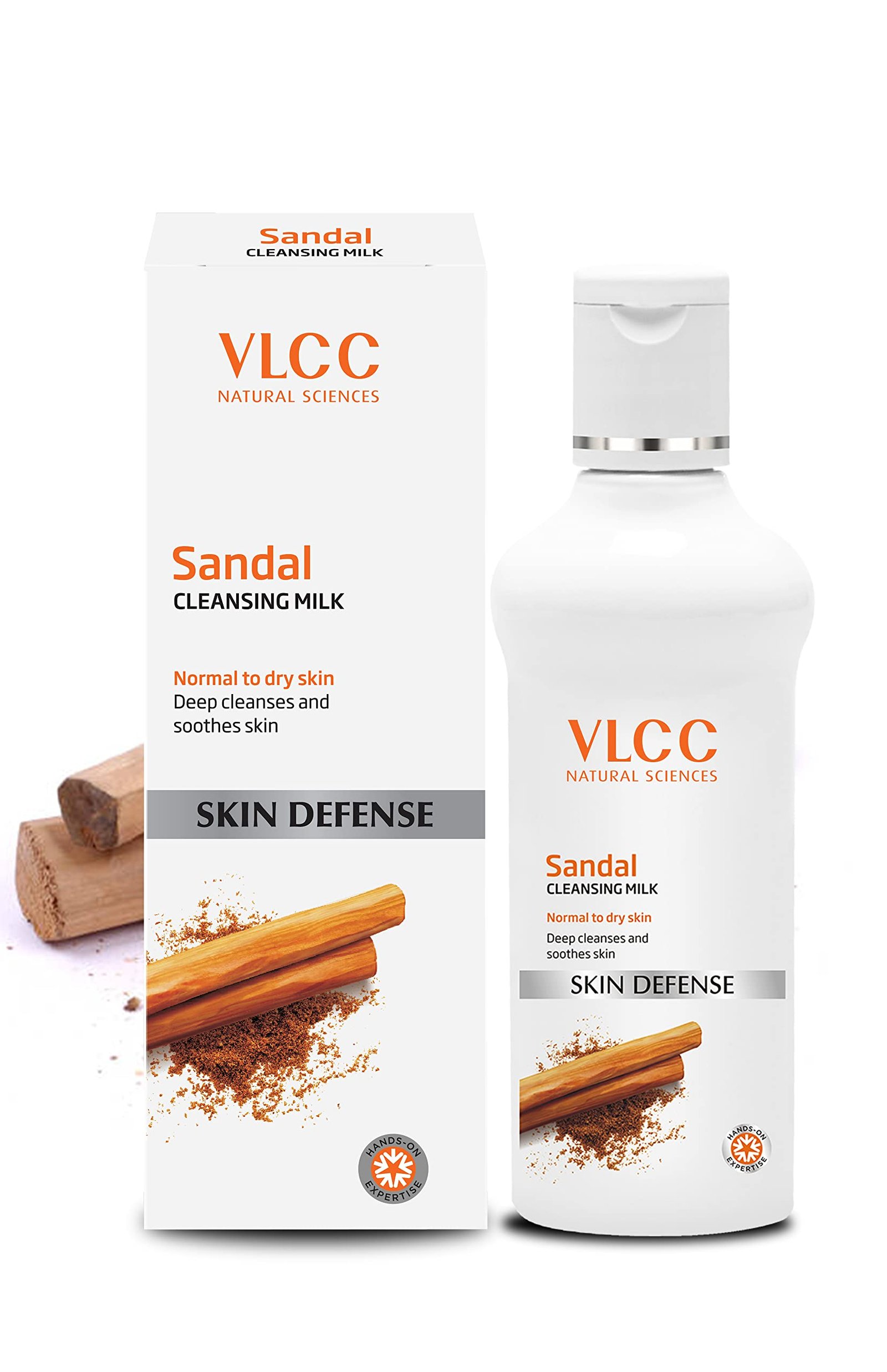 VLCC Sandal Cleansing Milk – 100ml – Deep Cleanses & Soothes Skin. With Sandal, Ashwagandha, Fenugreek & Indian Berberry Extracts, Almond and Olive Oils.