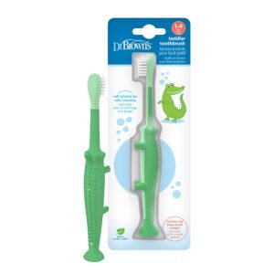 Dr. Brown’s Infant-To-Toddler Manual Toothbrush, Green – 1.00 Count
