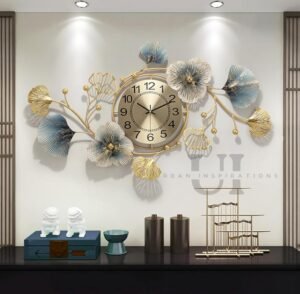 Metal Wall Clock Big Antique Decorative Stylish Latest Watch & Decoration Design For Home Decor Interior Gold For Bedroom Living Room Dining Office Farm Cafes Restaurant Hotels House Hall Item 70cm