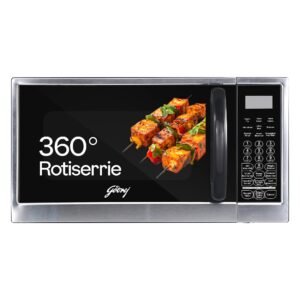 Godrej 30 L 5 Years Comprehensive Warranty Convection Microwave Oven With Rotisserie, Stainless Steel Cavity, Dual Grill Technology and 375 Instacook Menus (GME 530 CR1 SZ, Black)
