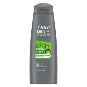 Dove Men+Care 2 in 1 Shampoo and Conditioner, Fresh and Clean 12 Ounce