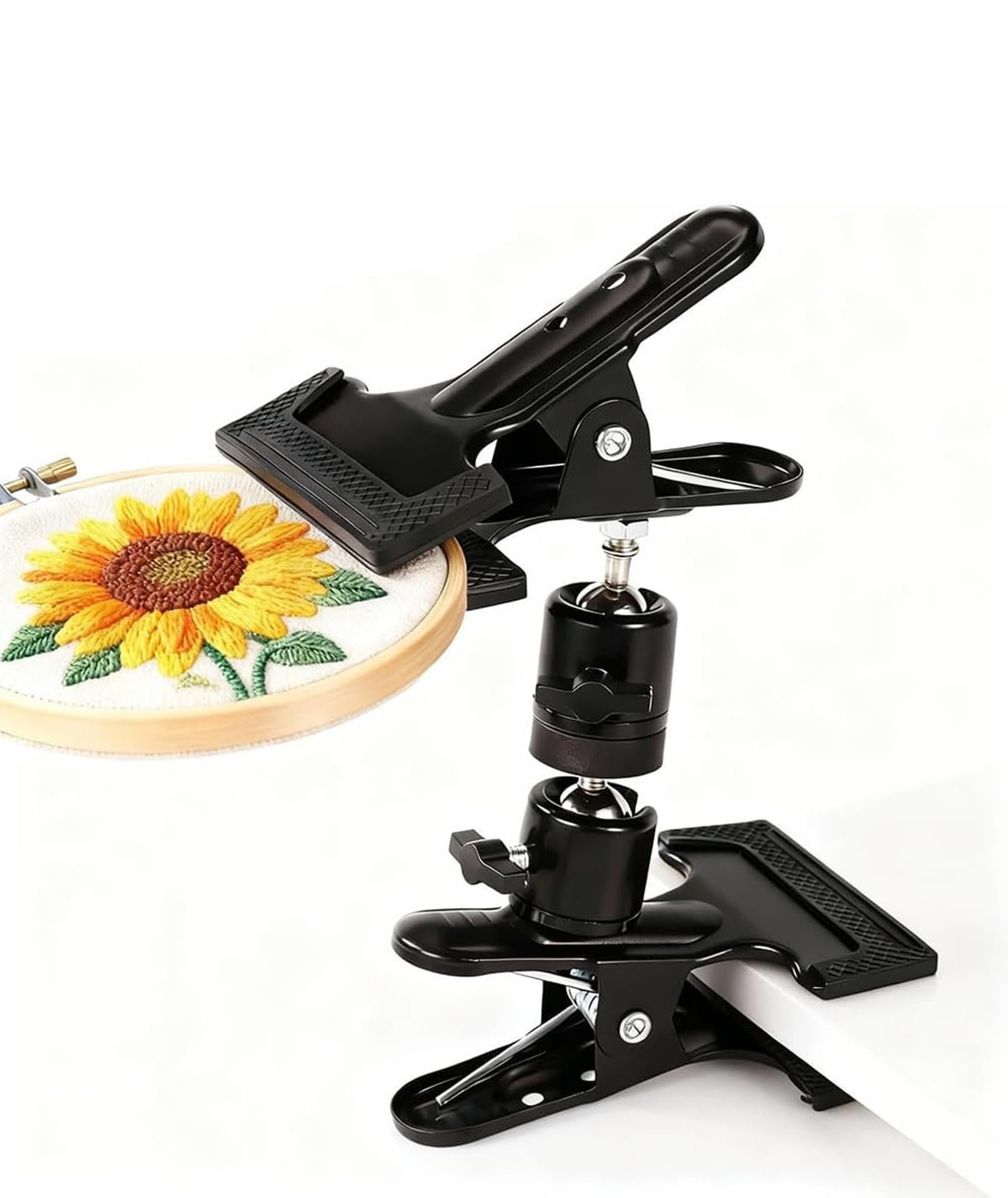 Embroidery Stand, Embroidery Hoop Stand, Adjustable for Cross Stitch and Needlework, Tabletop or Lap Use, Stable Embroidery Frame Holder for Sewing Projects