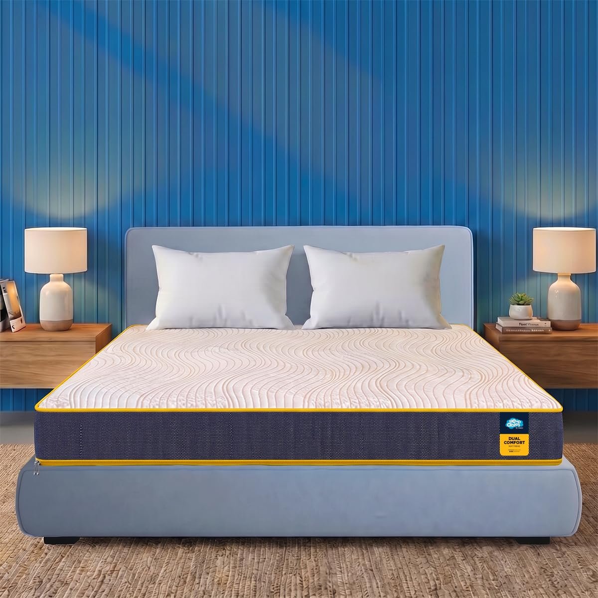 Centuary Mattresses Sleepables | 7 Years Warranty | 5-Inch Queen Size Dual Comfort Hard and Soft Reversible Roll Pack High Resilience (HR) Foam Mattress (72x60x5)