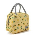 Yellow Weaves Insulated Travel Lunch/Tiffin/Storage Bag For Office, College & School Polyester, Regular Size, (Lemon Yellow), 0.5 Litres