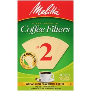 Melitta No. 2 Cone Coffee Filter in Natural Brown (Set of 100)