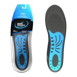 Frido Dual Gel Heavy Duty Trimmable Insoles | For Loose Shoes or Replacing Existing Insoles | Thick Shoe Inserts | Extra Comfort and Support | Proudly Made in India | (Size 8-13 UK) – Pack of 1 Pair
