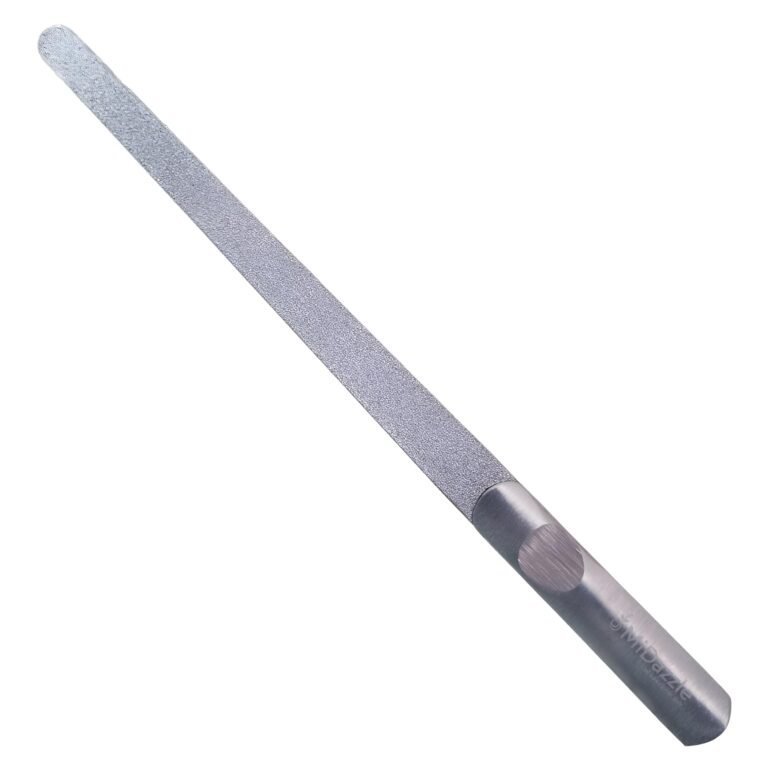 Midazzle Stainless Steel Nail Filer | Premium Nail Filer for Perfect Manicures and Pedicure | Reusable Nail File (Silver) (MINF3801)