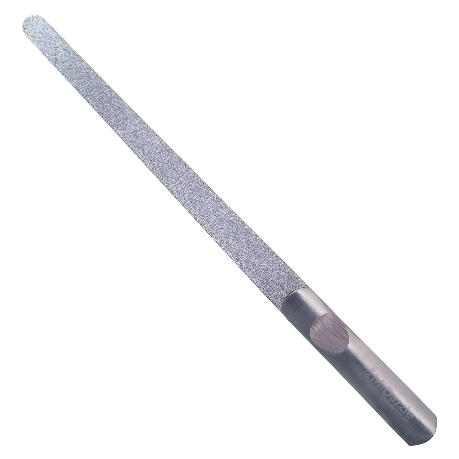 Midazzle Stainless Steel Nail Filer | Premium Nail Filer for Perfect Manicures and Pedicure | Reusable Nail File (Silver) (MINF3801)